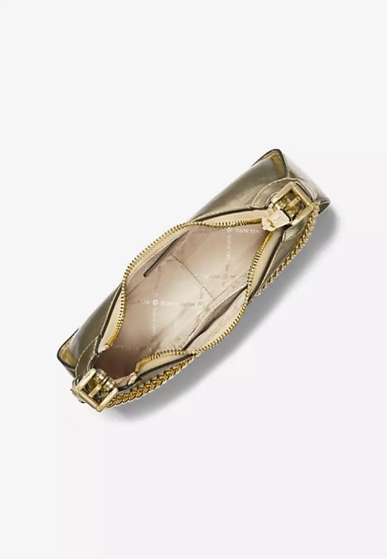 Michael Kors Wilma Mini Signature Logo Crossbody Bag-Gold