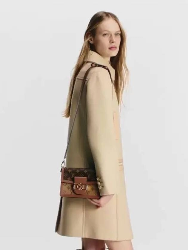 Mini Dauphine Shoulder Bag Brown