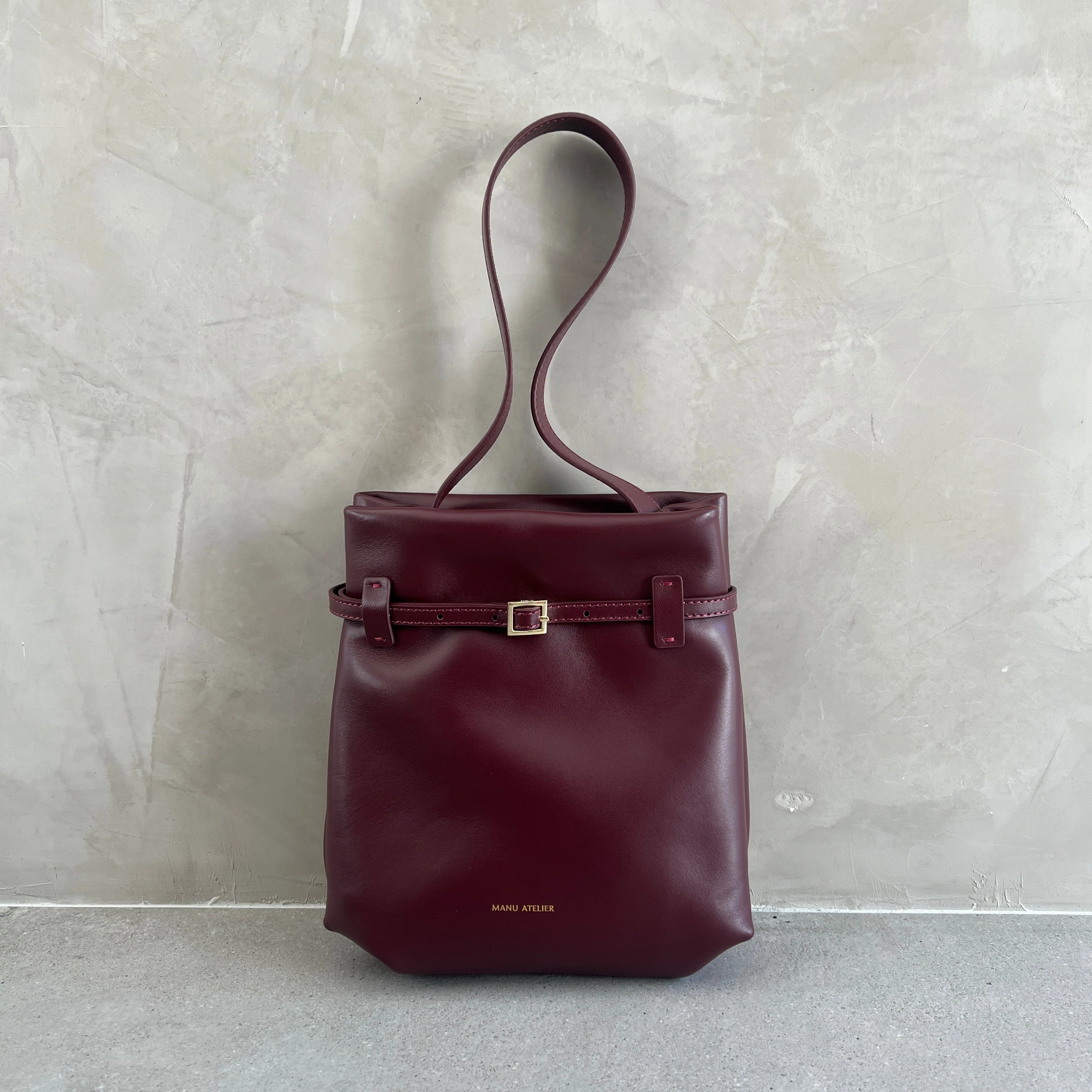 Mini Tote du Jour, Merlot leather