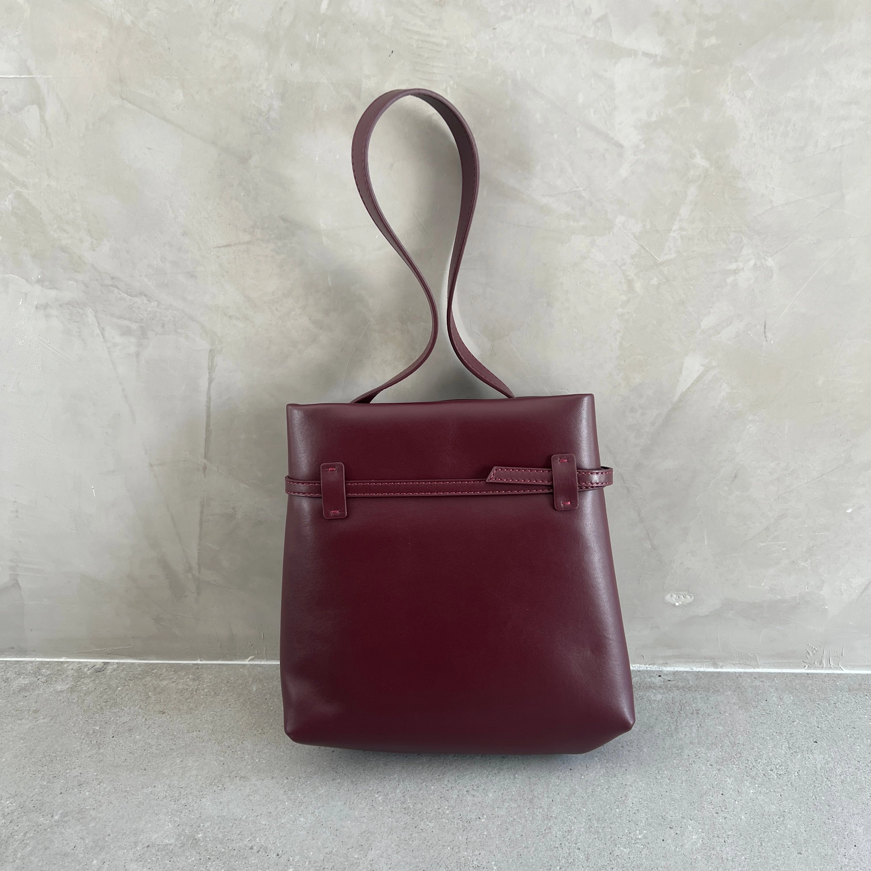 Mini Tote du Jour, Merlot leather