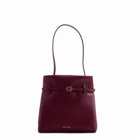 Mini Tote du Jour, Merlot leather