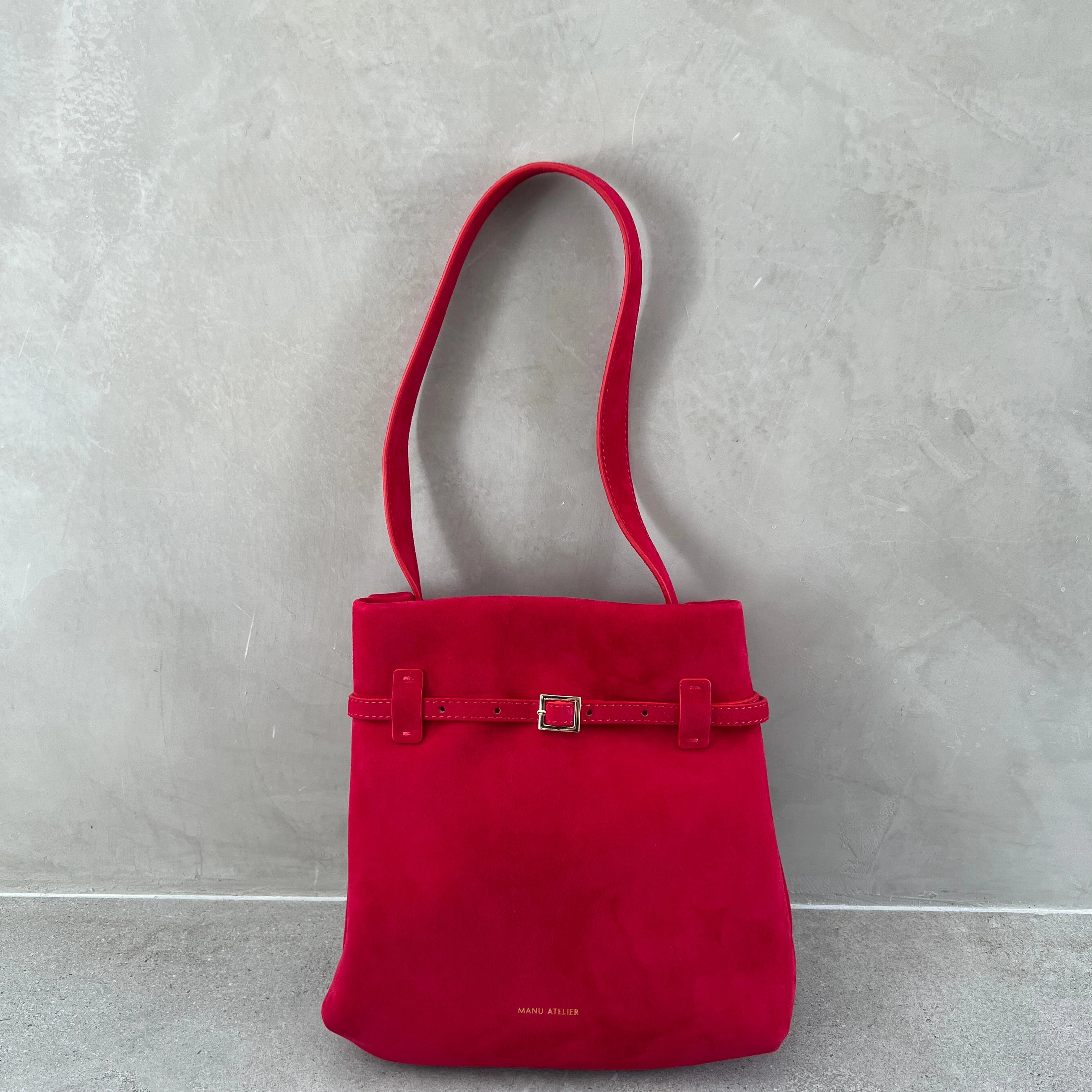 Mini Tote du Jour, Suede Red