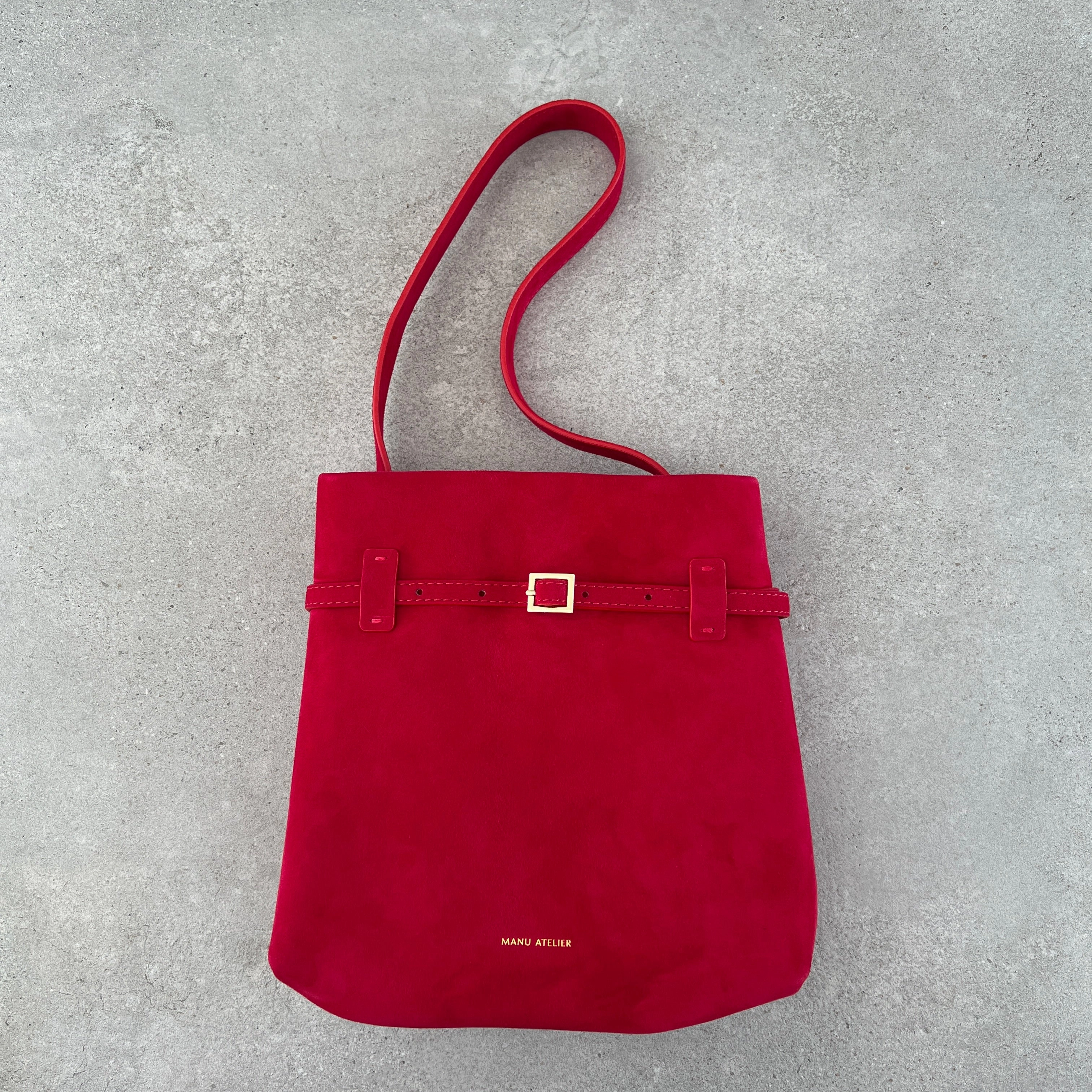 Mini Tote du Jour, Suede Red