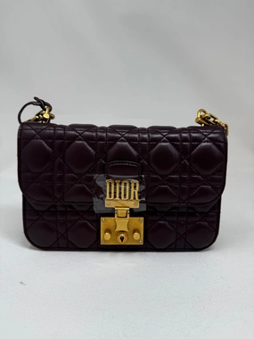 Miss dior leather crossbody bag Dior Burgundy in Leather BJ1-08