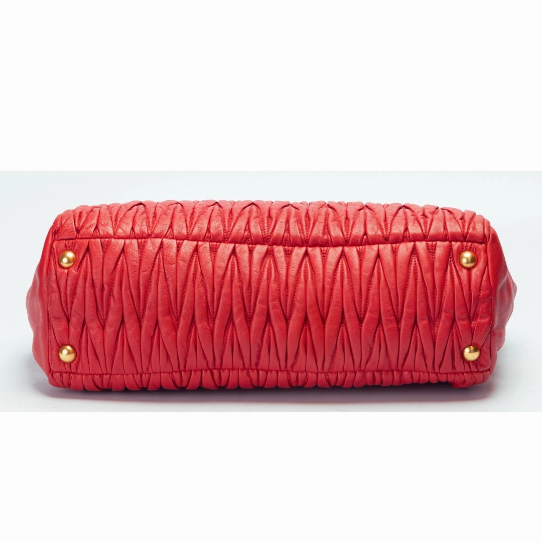 Miu Miu Matelasse Leather Nappa Tote Bag