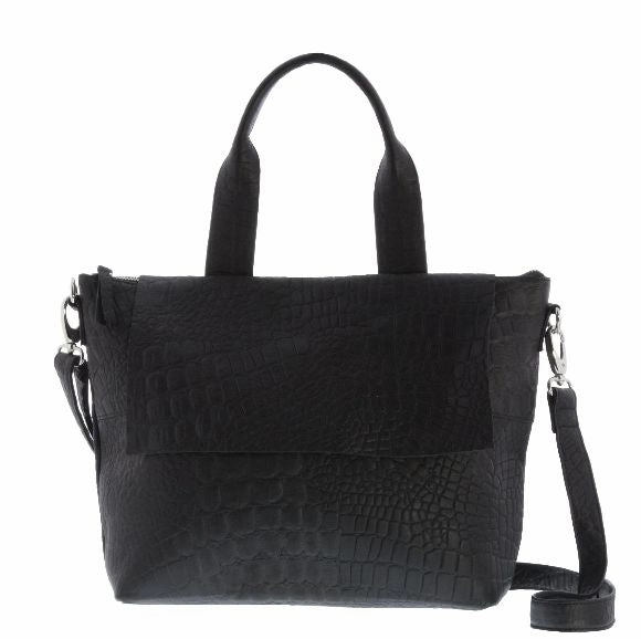 MONIQUE LEATHER PENELOPE FLAP TOTE/MESSENGER/CROSSBODY BAG