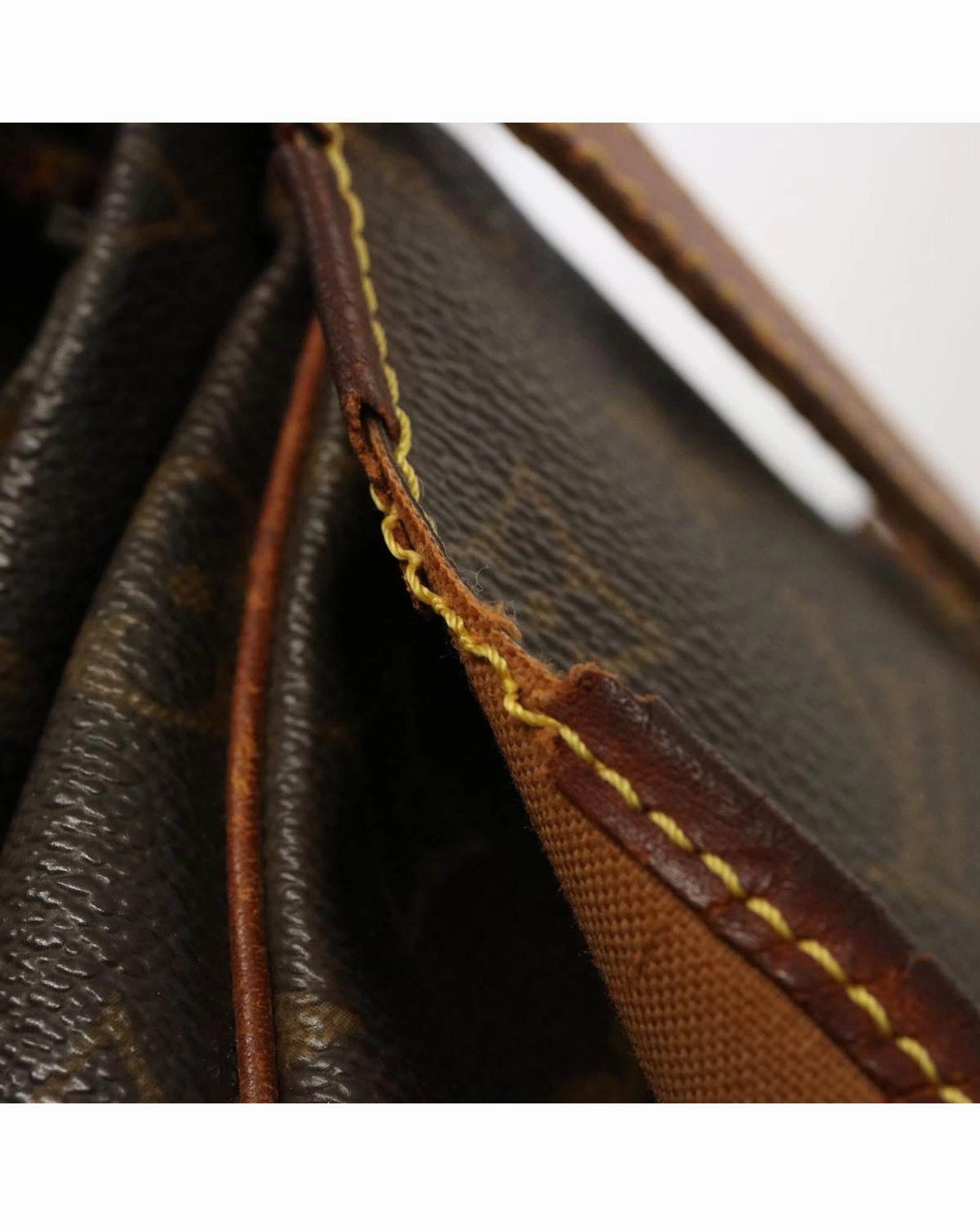 Monogram Canvas Leather Crossbody Bag
