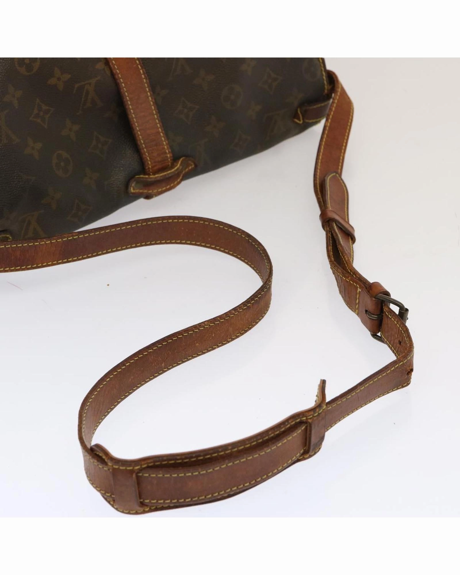 Monogram Canvas Leather Crossbody Bag
