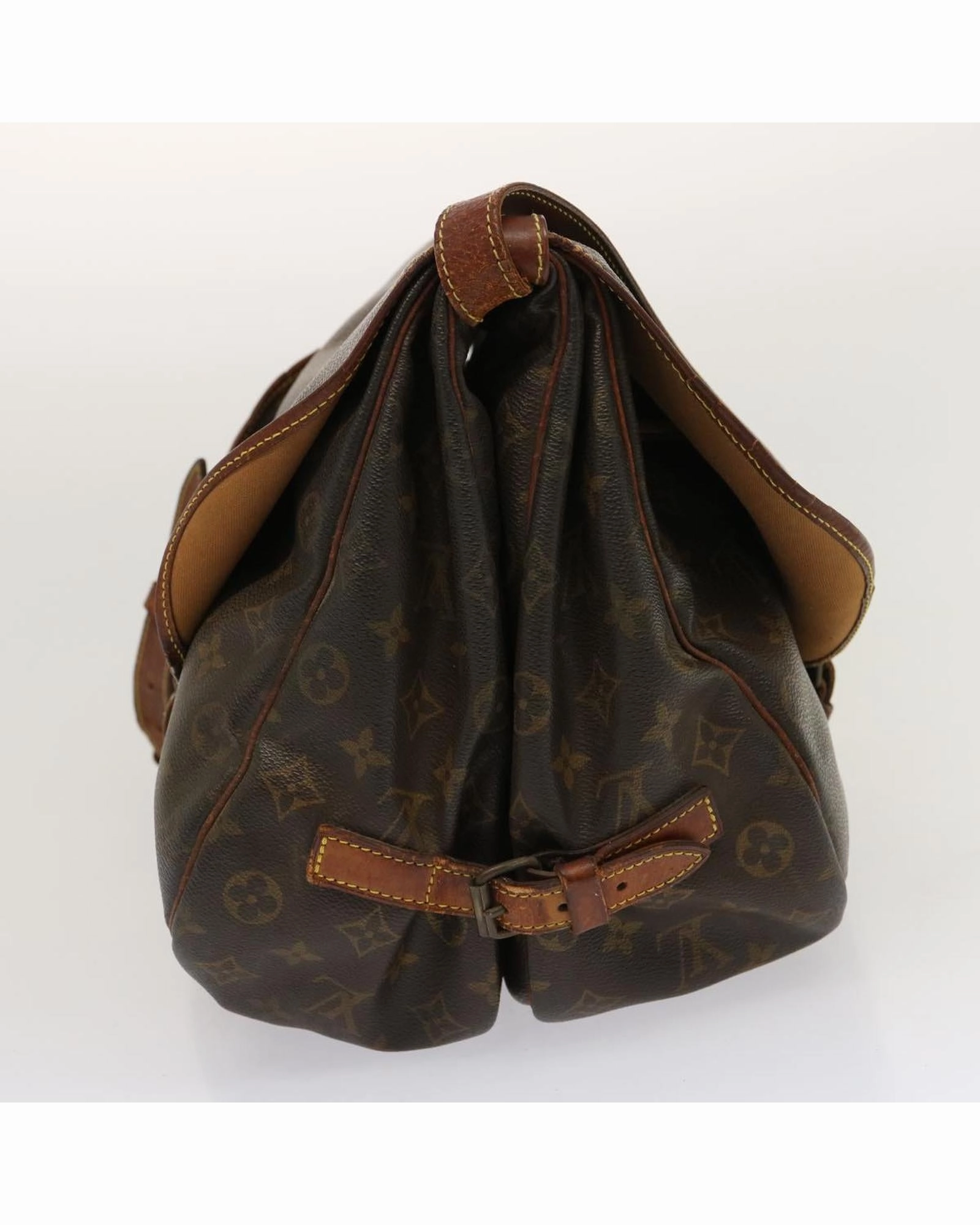 Monogram Canvas Leather Crossbody Bag