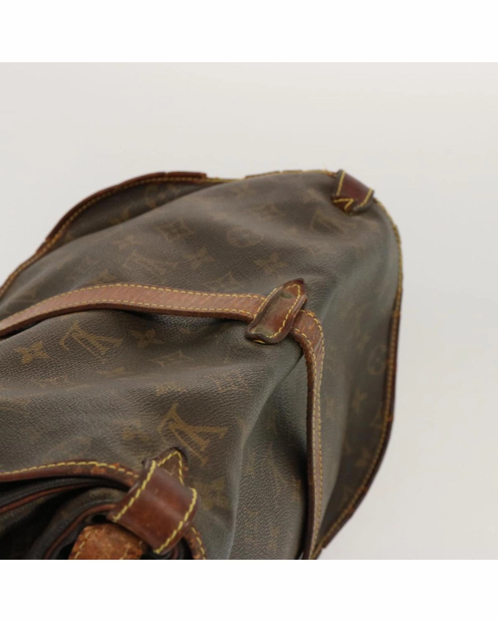 Monogram Canvas Leather Crossbody Bag