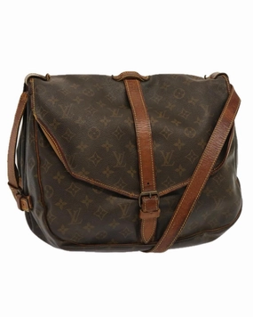 Monogram Canvas Leather Crossbody Bag