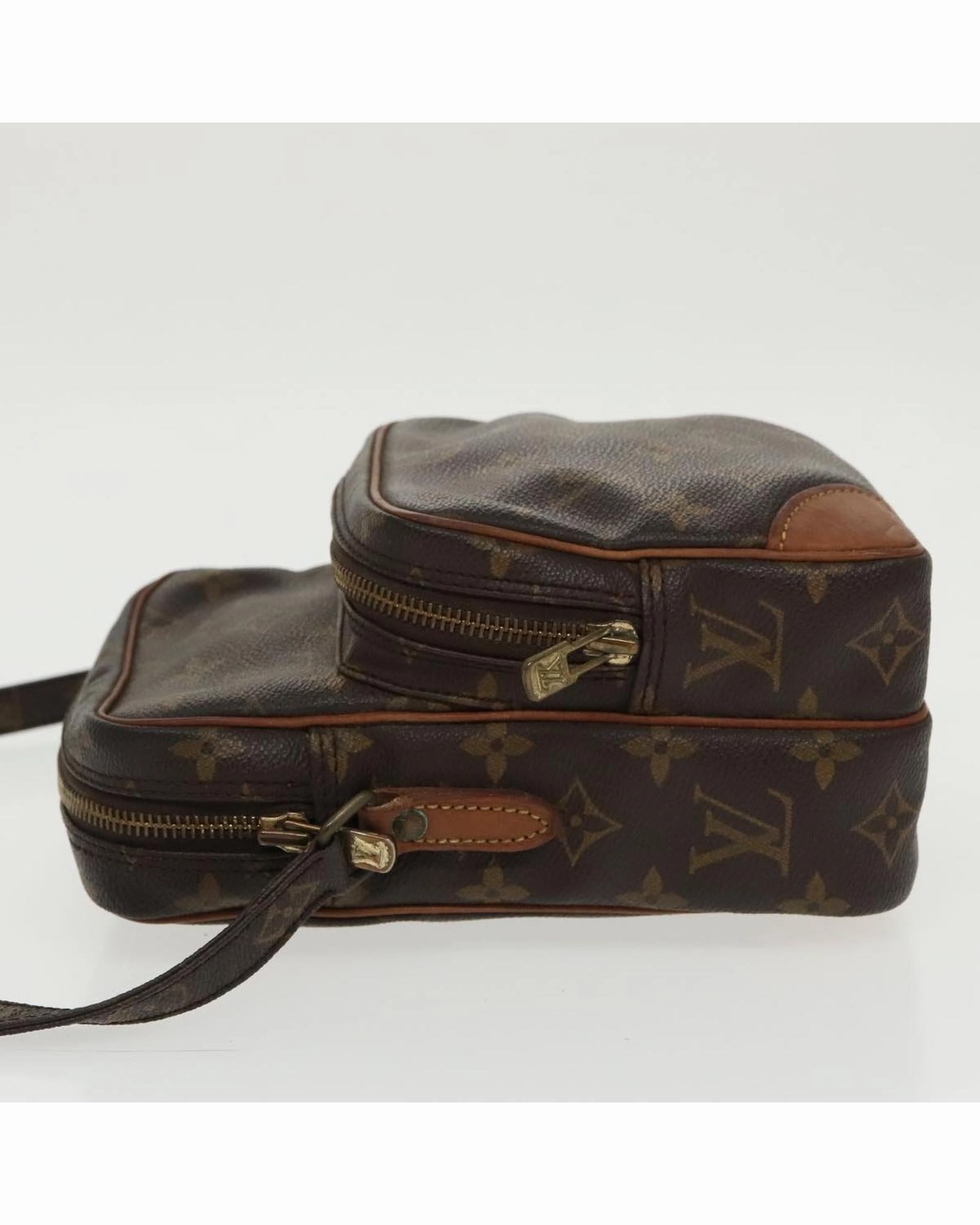 Monogram Canvas Shoulder Bag with Adjustable Strap