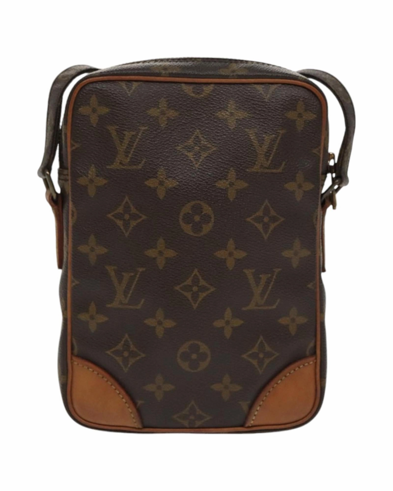 Monogram Canvas Shoulder Bag with Adjustable Strap