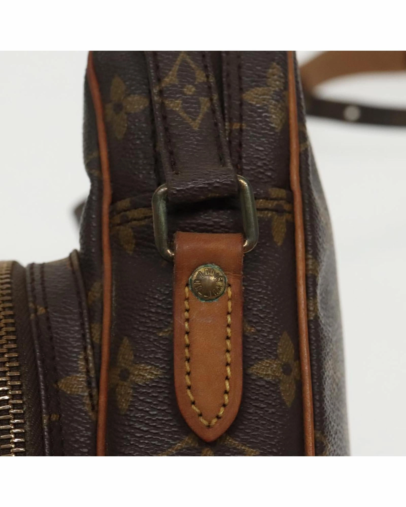 Monogram Canvas Shoulder Bag with Adjustable Strap