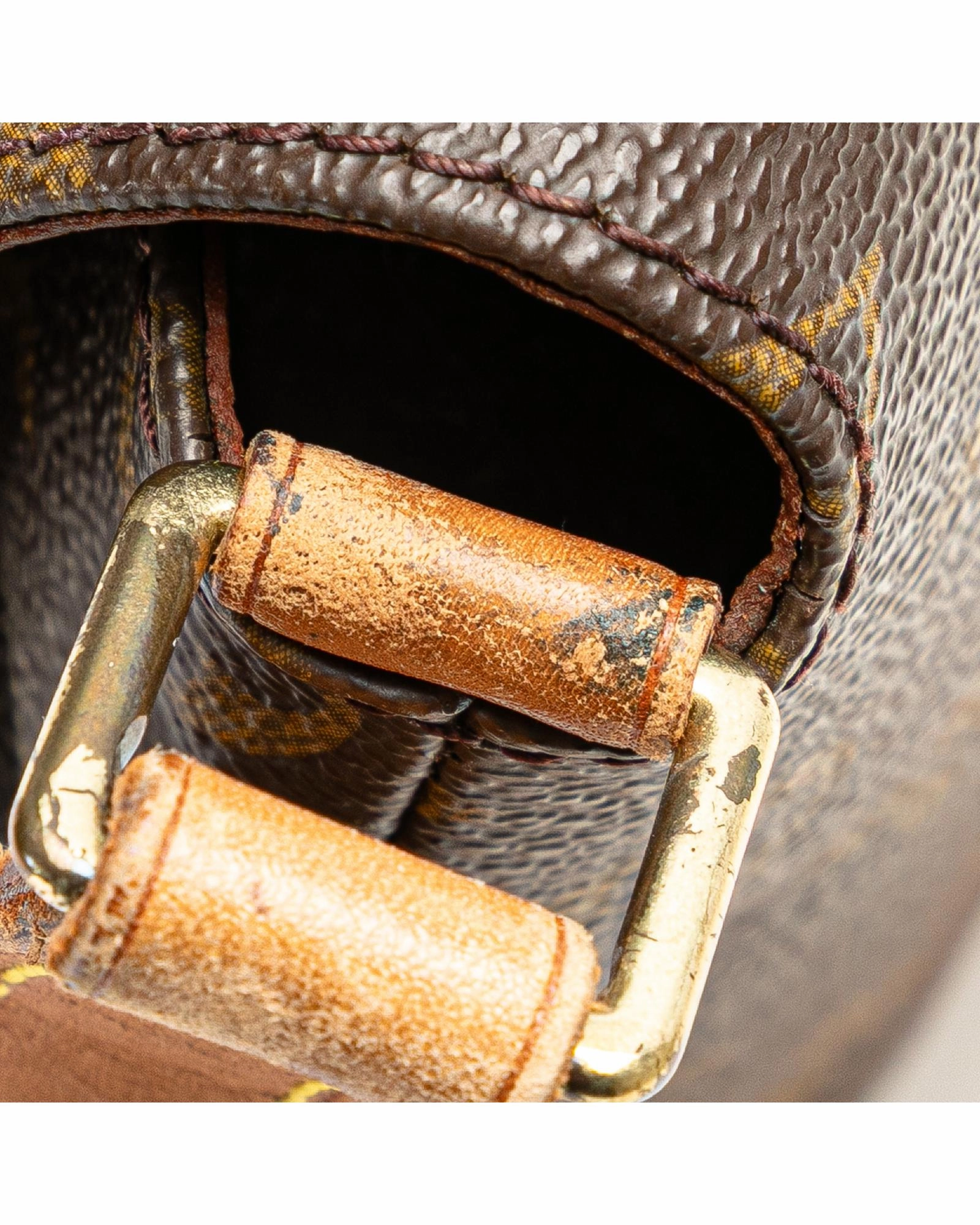 Monogram Canvas Shoulder Bag with Vachetta Leather Strap