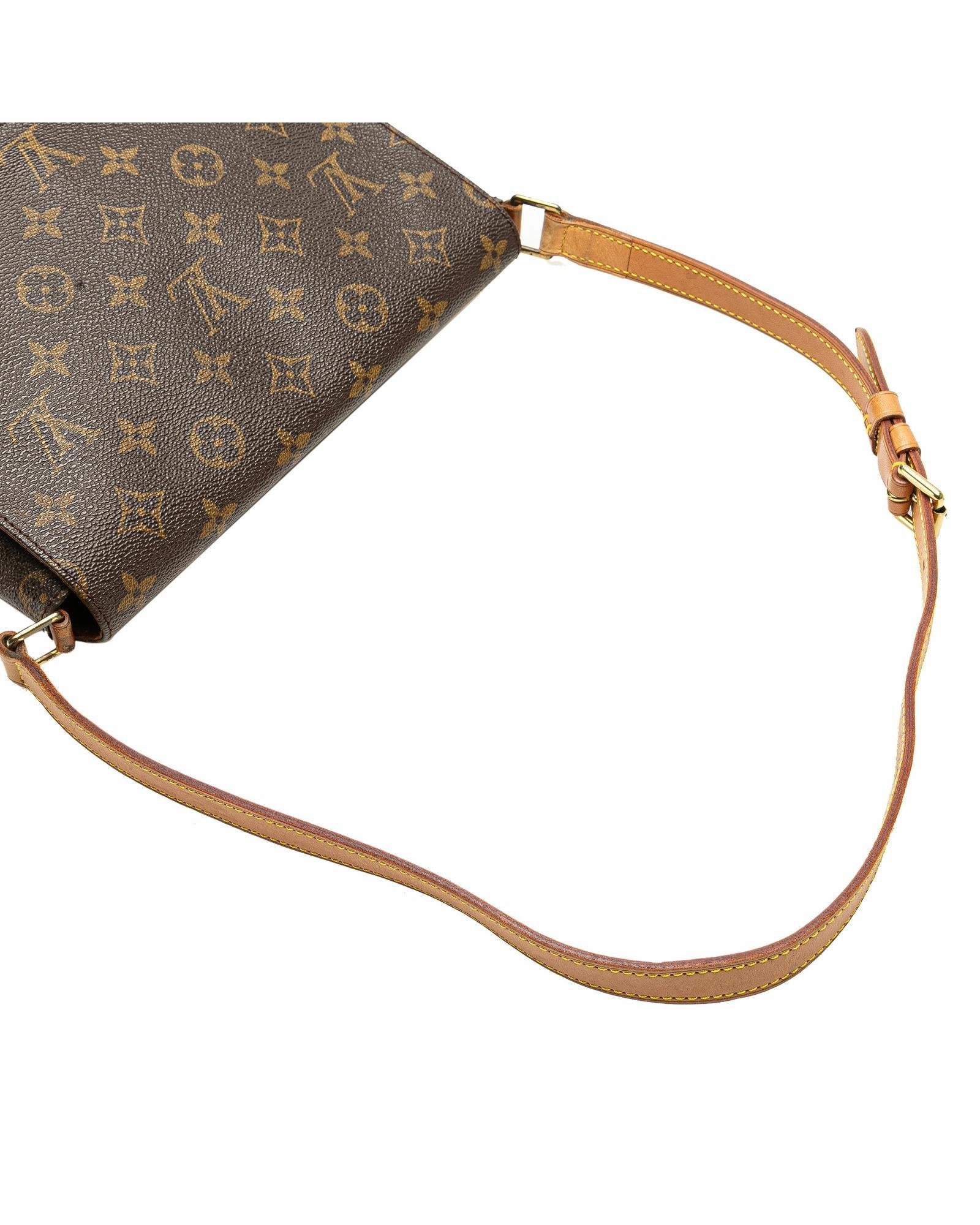 Monogram Canvas Shoulder Bag with Vachetta Leather Strap