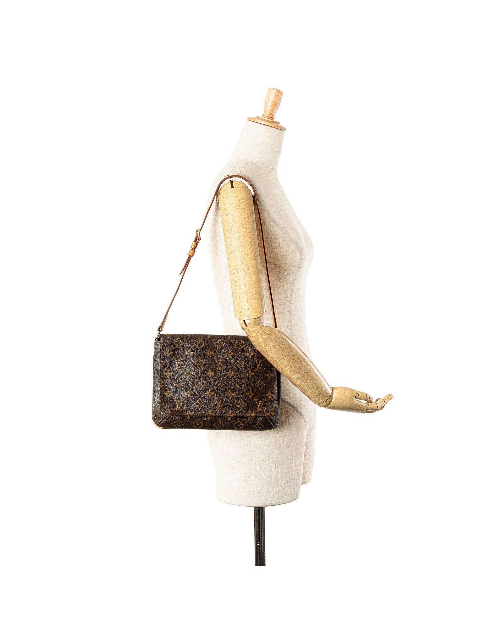 Monogram Canvas Shoulder Bag with Vachetta Leather Strap