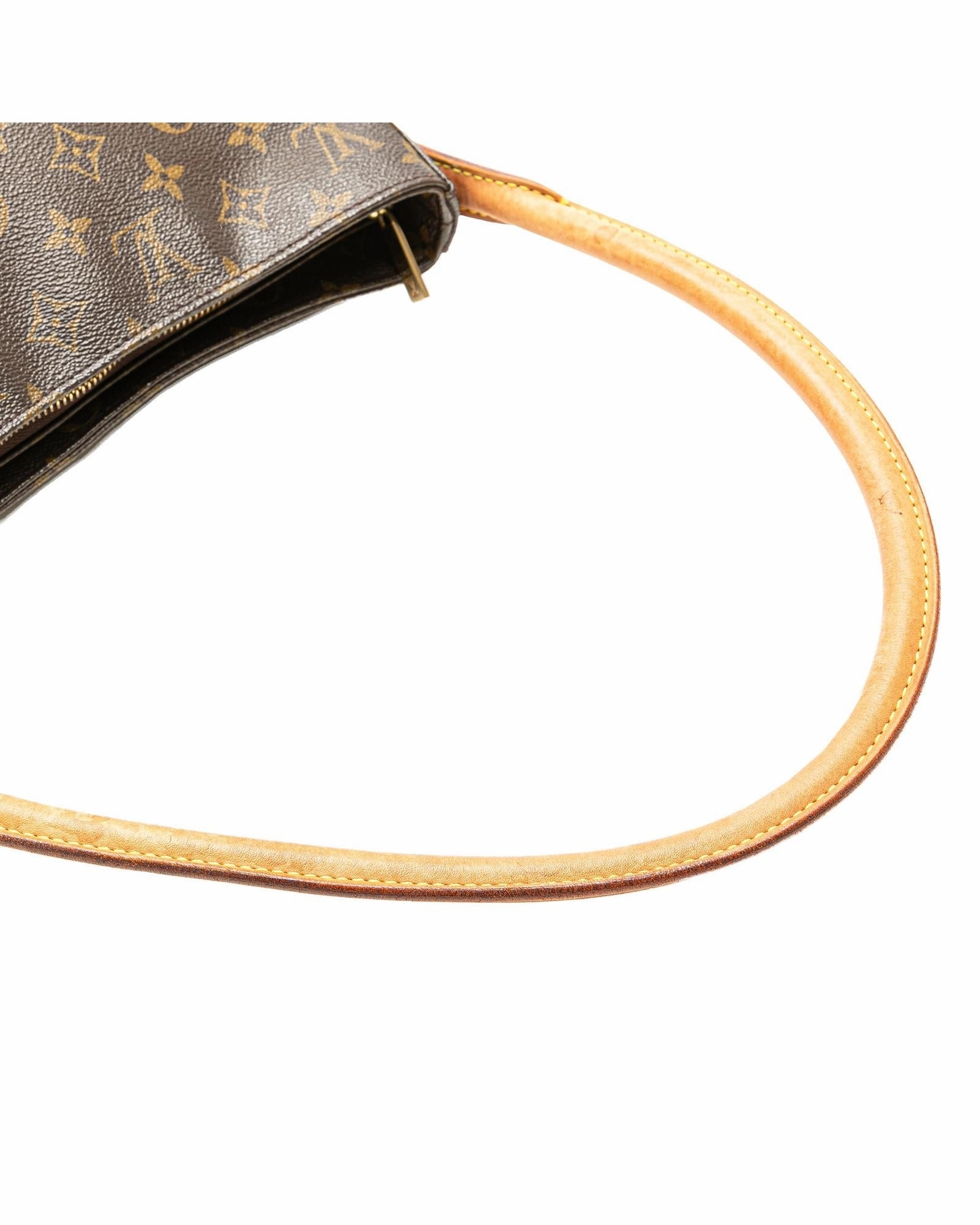 Monogram Canvas Shoulder Bag with Vachetta Leather Strap