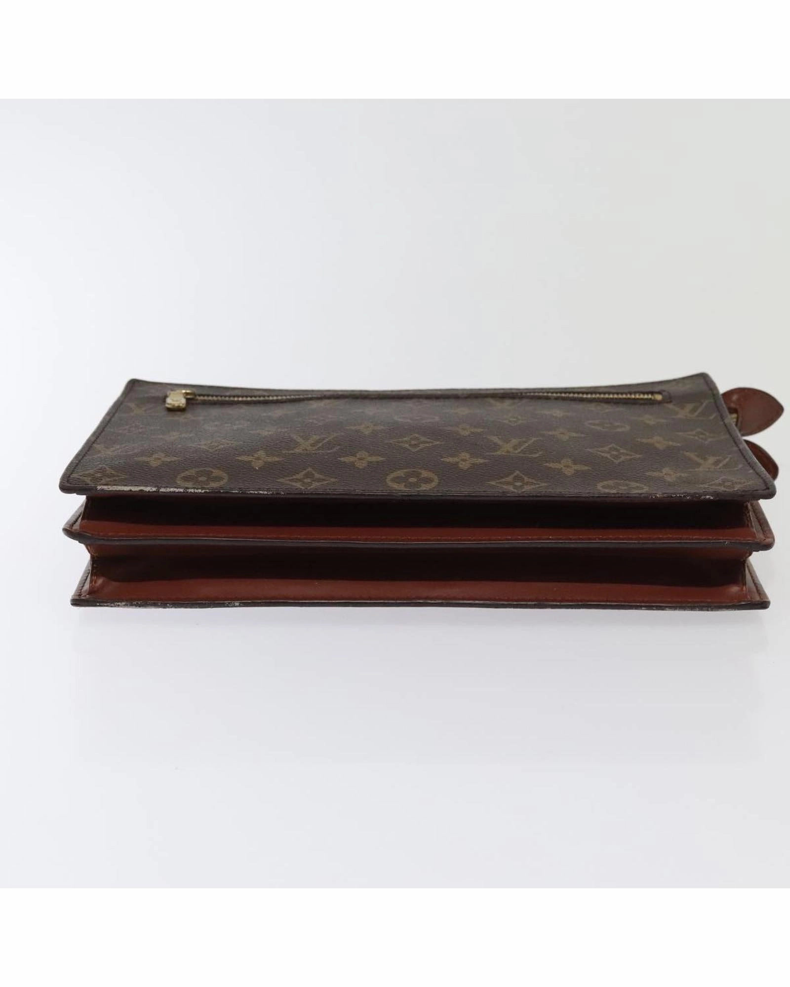 Monogram Canvas Shoulder Bag with Zippered Pocket
