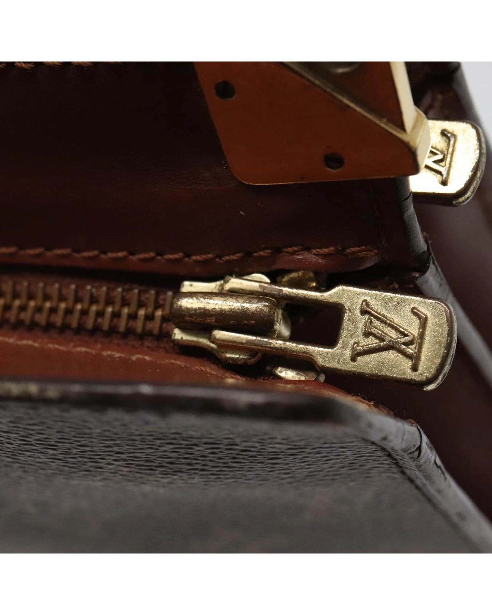 Monogram Canvas Shoulder Bag with Zippered Pocket