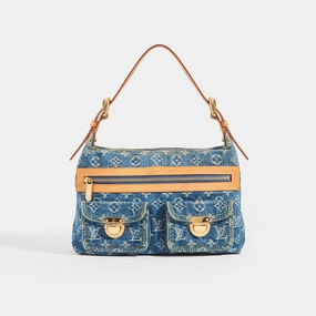Monogram Denim Baggy PM Shoulder Bag