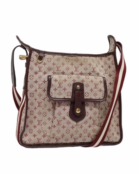 Monogram Mini Canvas Shoulder Bag with Adjustable Strap and Storage Odor