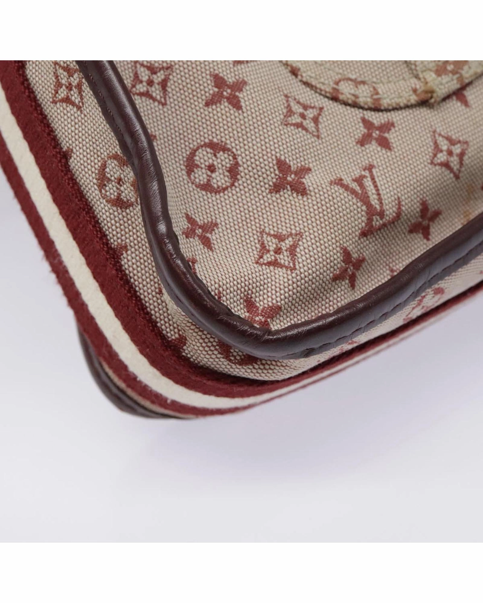 Monogram Mini Canvas Shoulder Bag with Adjustable Strap and Storage Odor