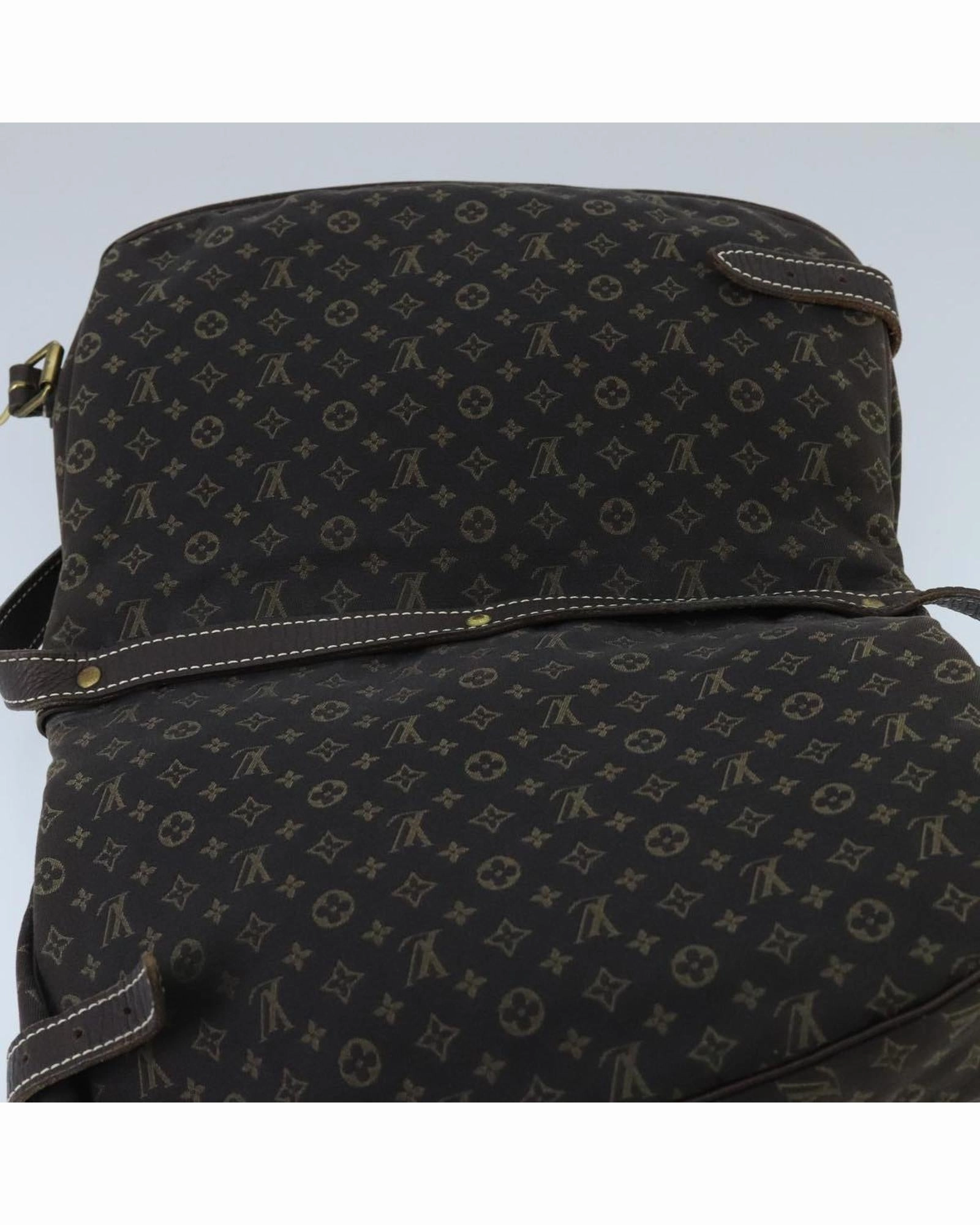 Monogram Mini Lin Canvas Saumur PM Shoulder Bag
