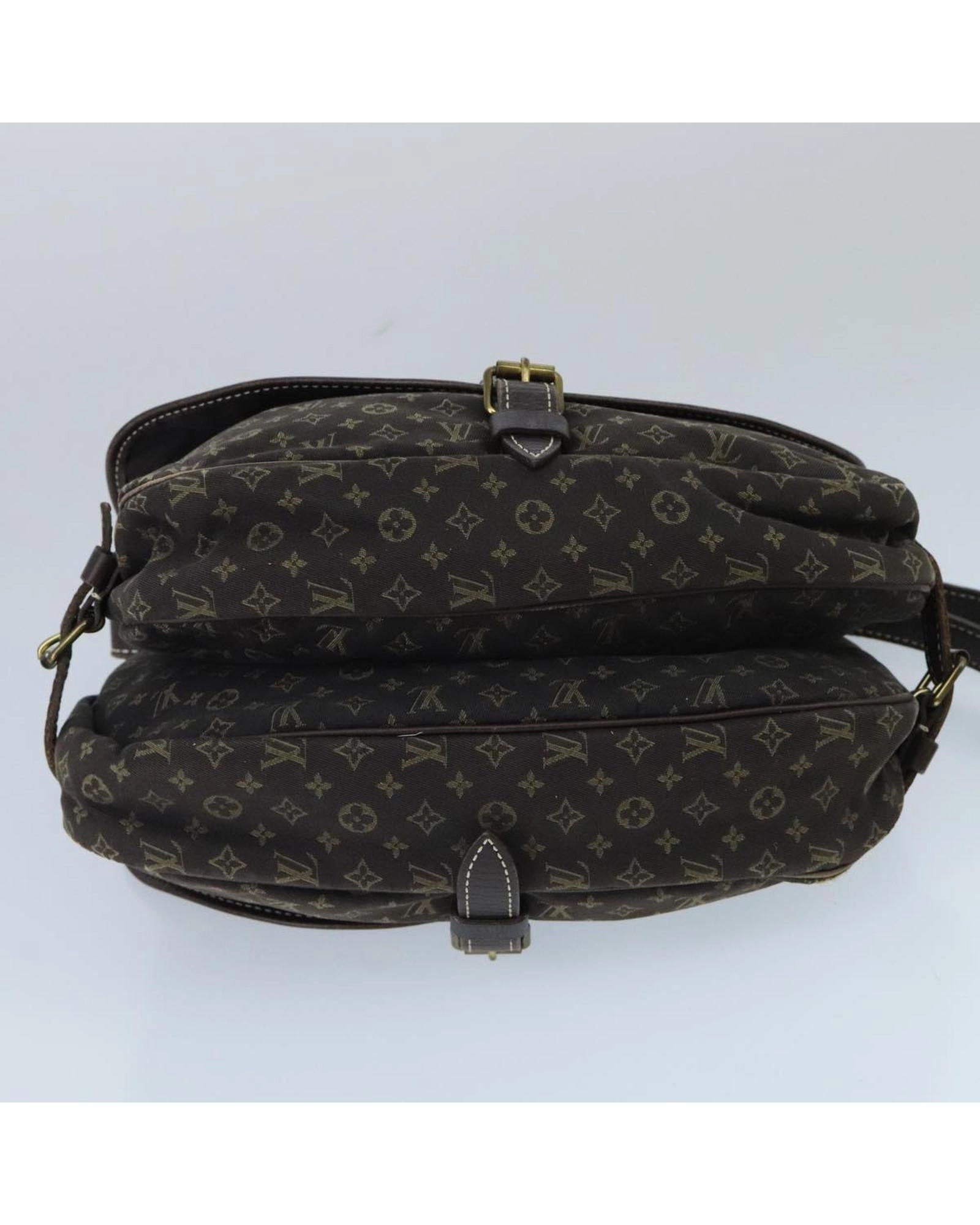 Monogram Mini Lin Canvas Saumur PM Shoulder Bag