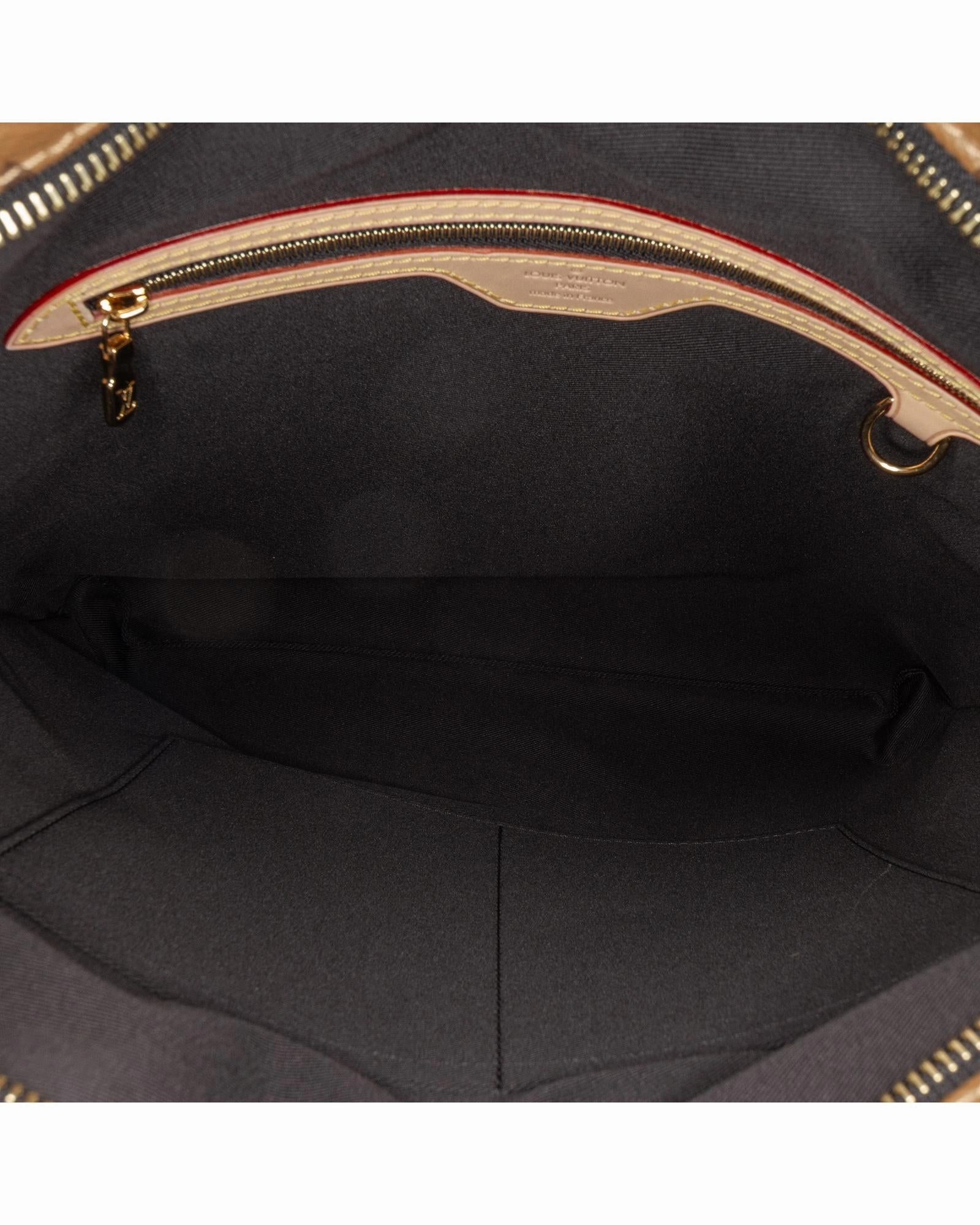 Monogram Reverse Canvas Shoulder Bag with Leather Straps
