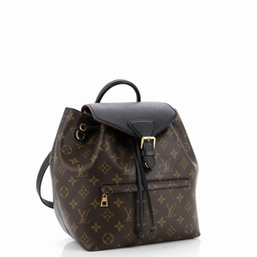 Montsouris NM Backpack Monogram Canvas with Leather PM