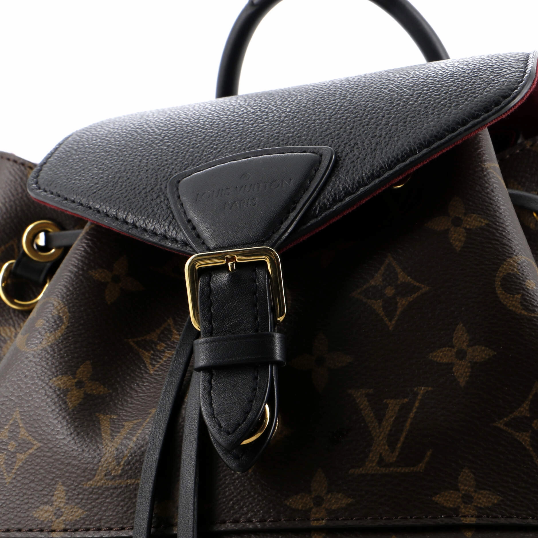 Montsouris NM Backpack Monogram Canvas with Leather PM