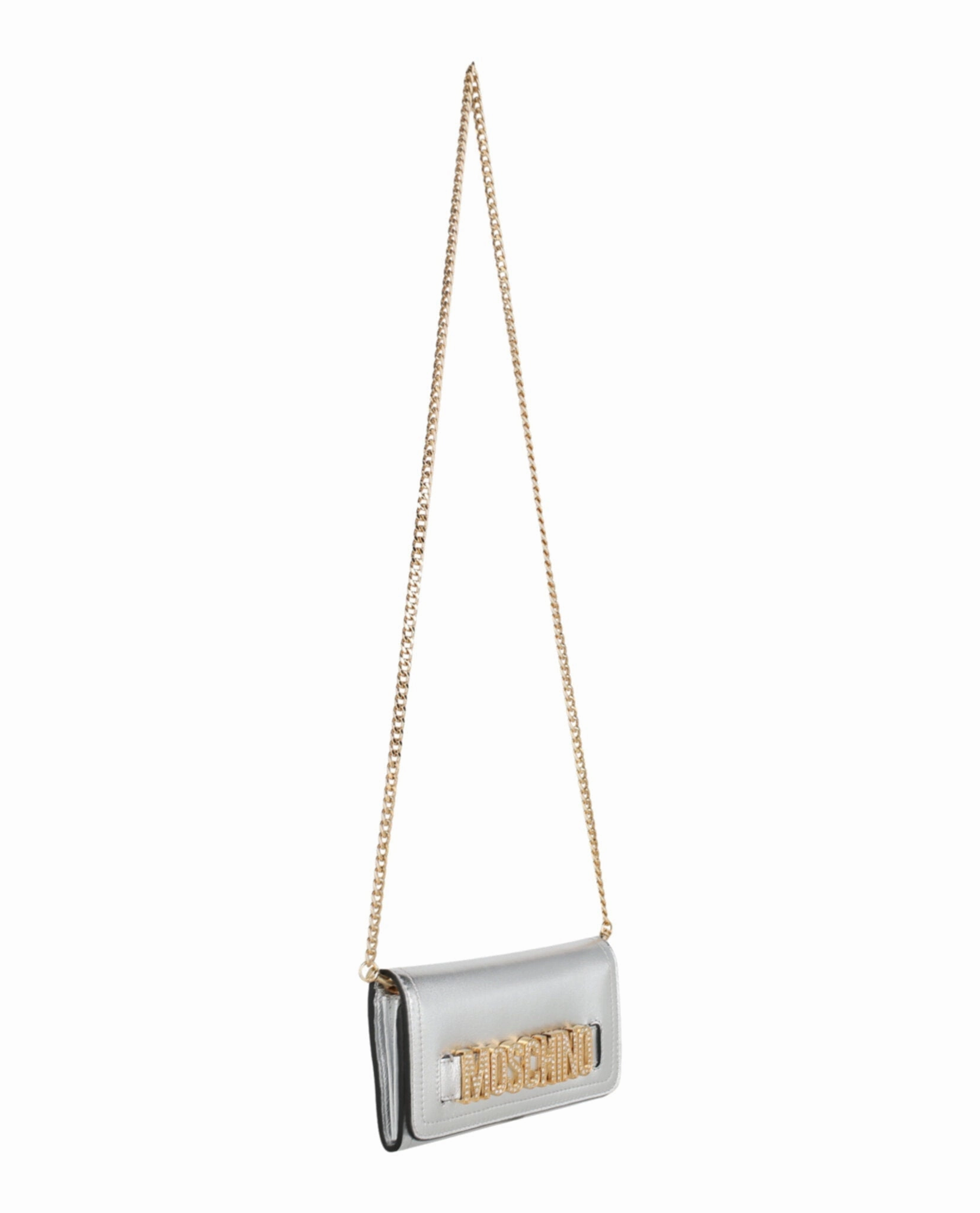 Moschino Crystal-Embellished Belt Logo Lettering Crossbody Bag 8130-8011-1600
