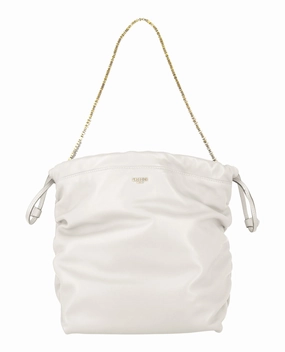 Moschino Drawstring Lettering Chain Shoulder Bag Womens 7556-8002-0002
