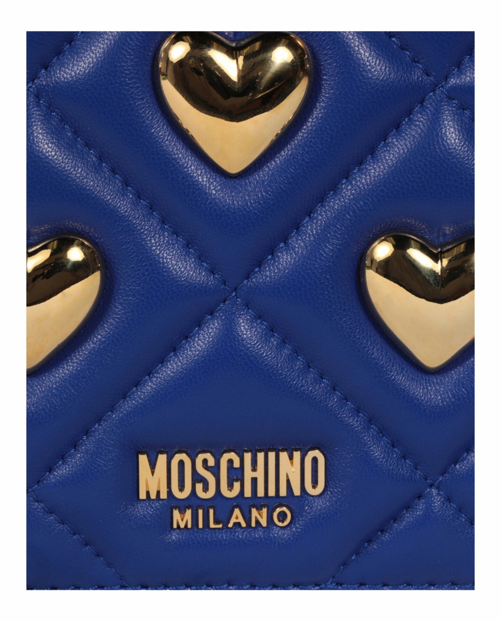 Moschino Heart Studs Quilted Shoulder Bag 8407-8002-0296