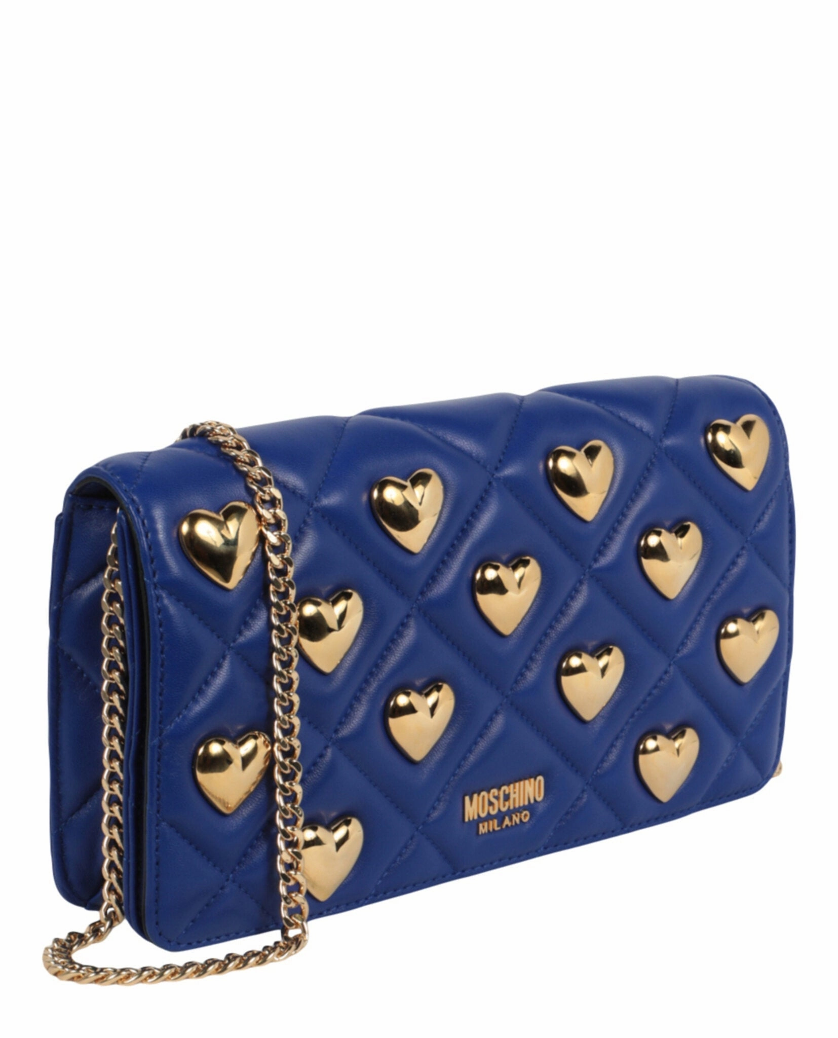Moschino Heart Studs Quilted Shoulder Bag 8407-8002-0296
