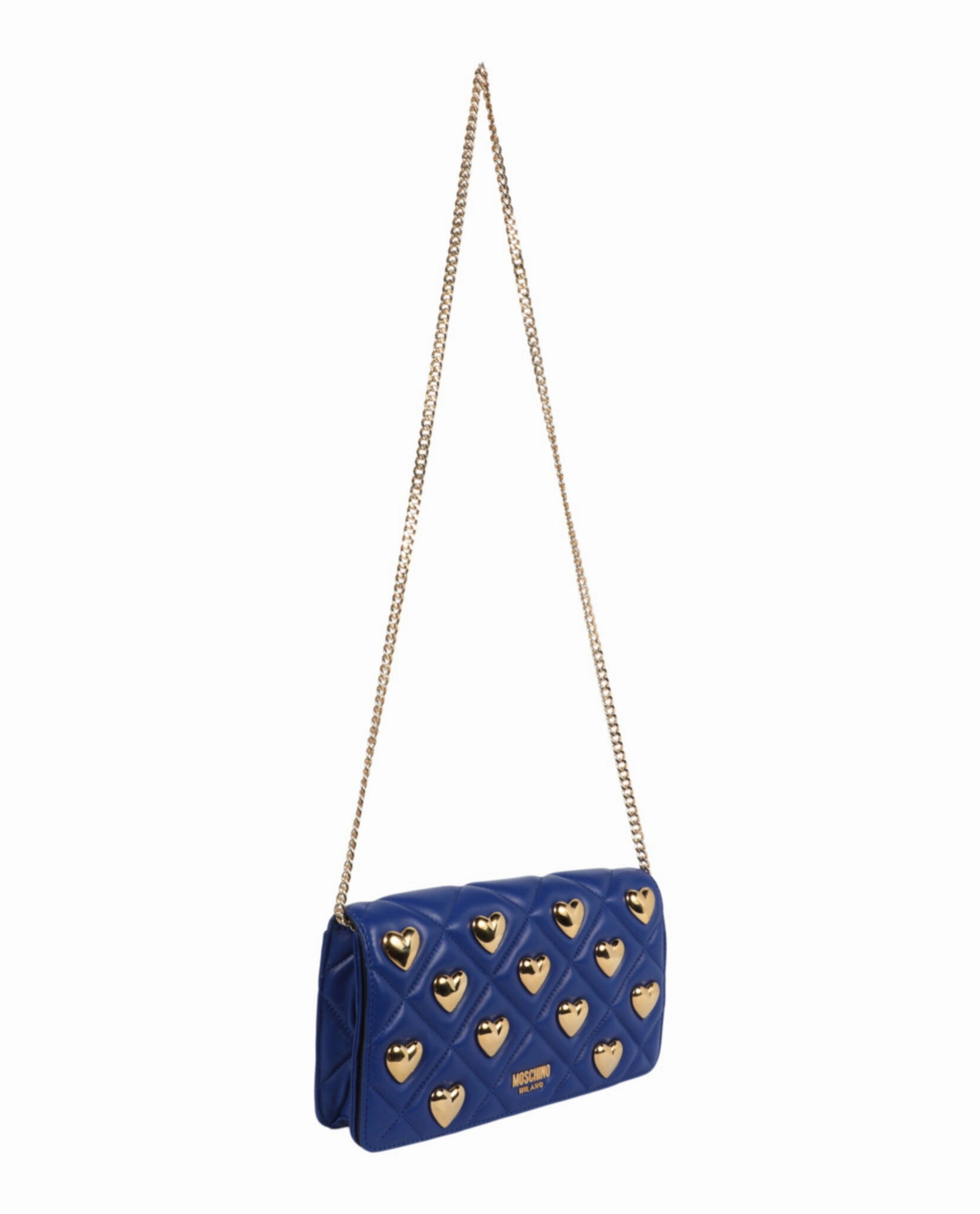Moschino Heart Studs Quilted Shoulder Bag 8407-8002-0296