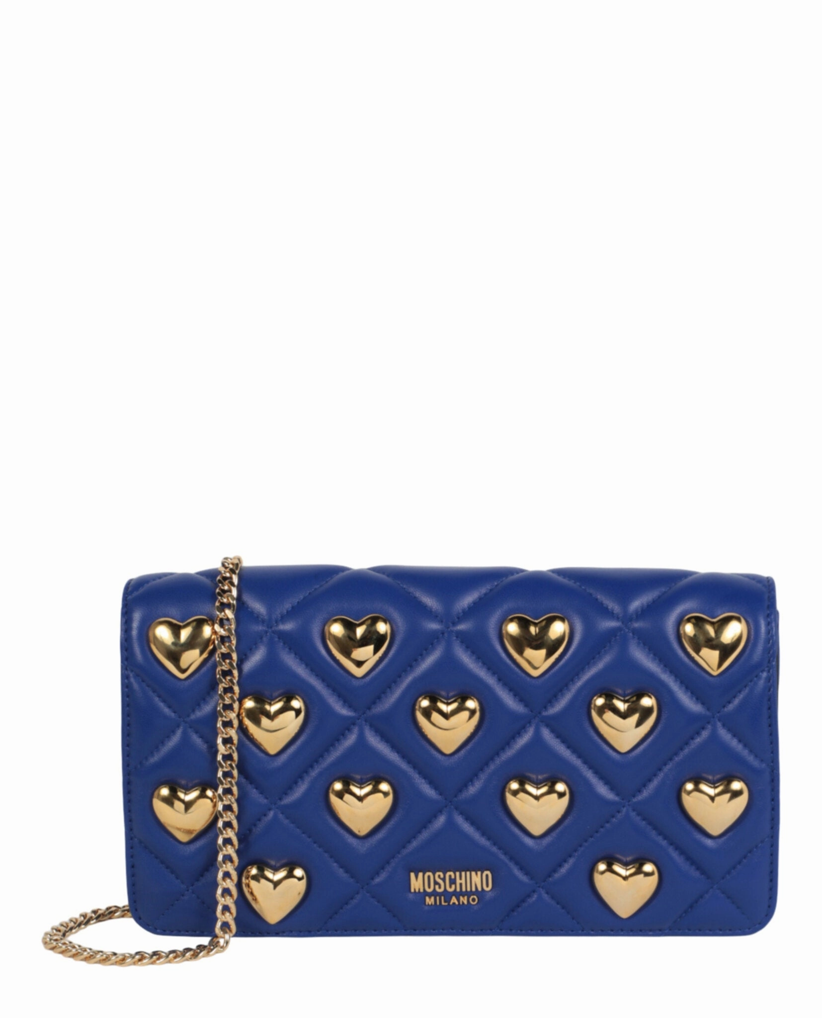 Moschino Heart Studs Quilted Shoulder Bag 8407-8002-0296