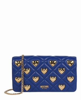 Moschino Heart Studs Quilted Shoulder Bag 8407-8002-0296