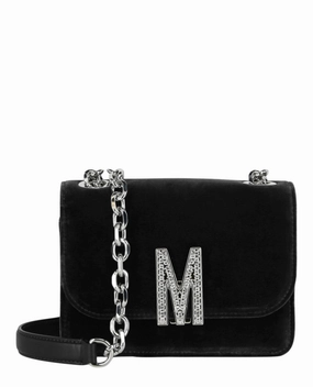 Moschino Velvet Logo Crossbody Bag 7515-8211-2555