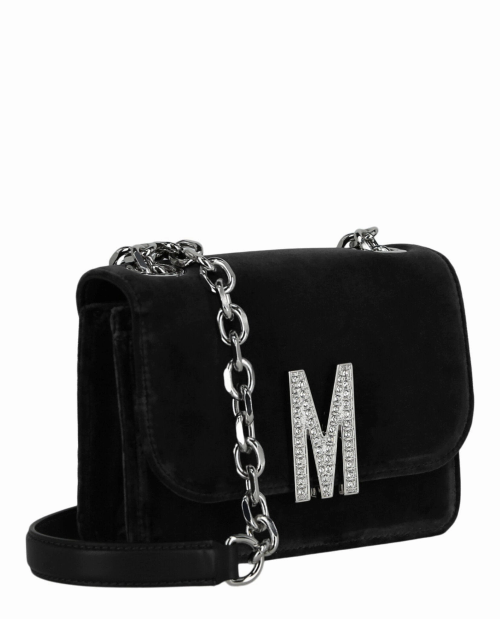 Moschino Velvet Logo Crossbody Bag 7515-8211-2555