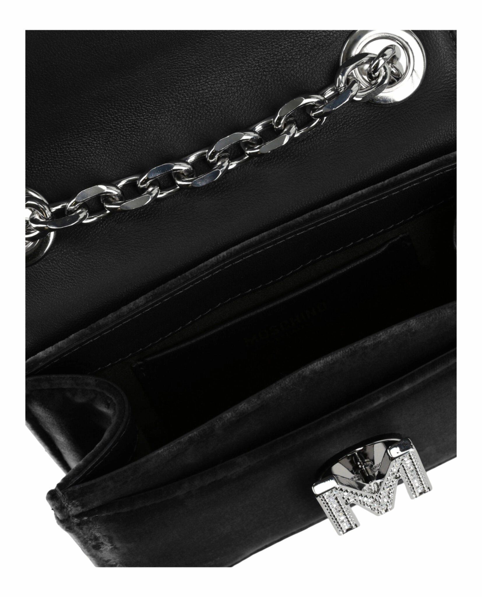 Moschino Velvet Logo Crossbody Bag 7515-8211-2555