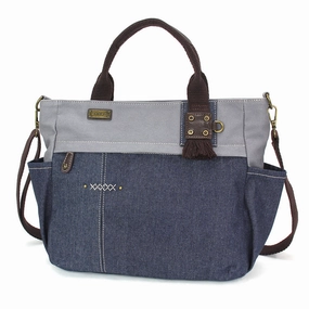 Multi Pocket Tote - Denim