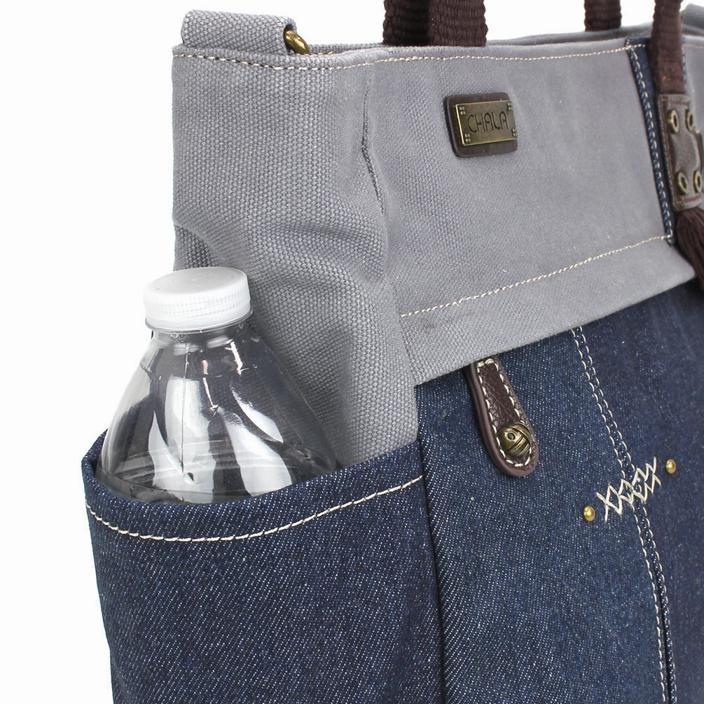Multi Pocket Tote - Denim
