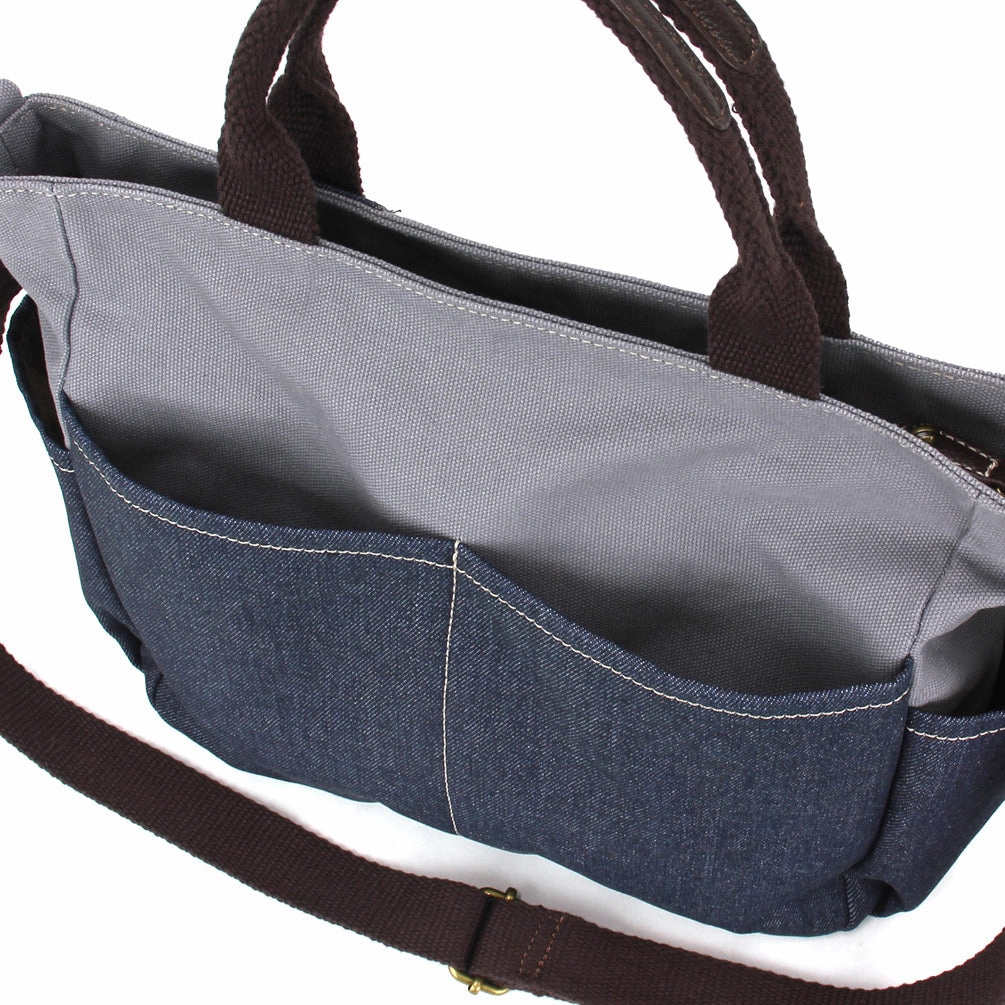 Multi Pocket Tote - Denim
