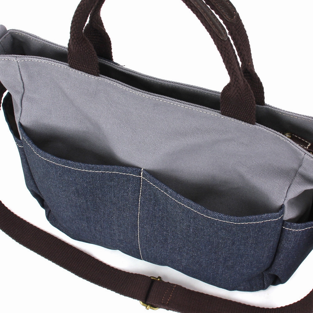 Multi Pocket Tote - Denim