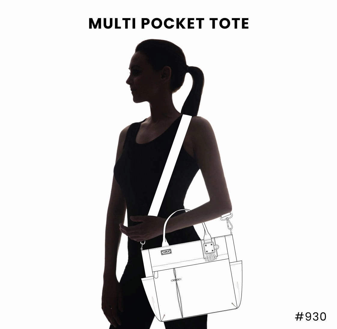 Multi Pocket Tote - Denim