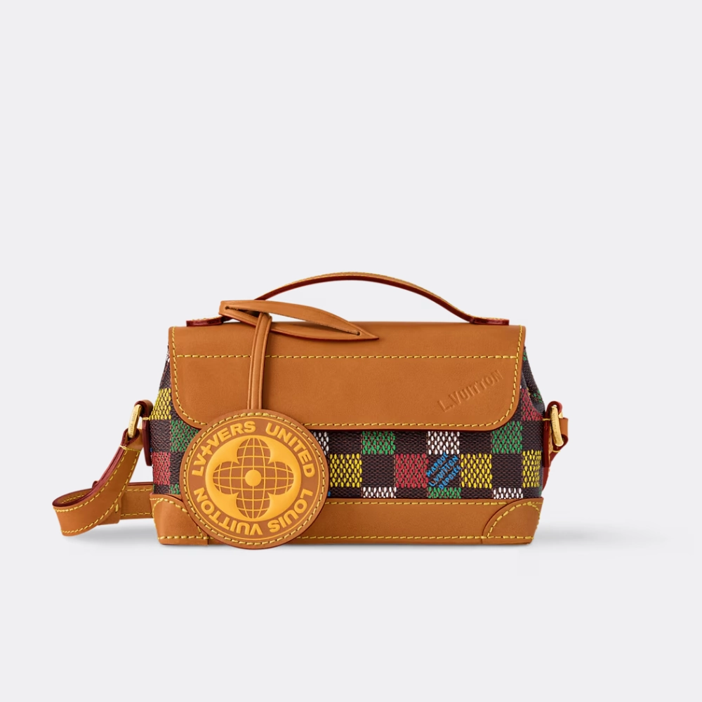 Multicolor Steamer East West Wearable Wallet Leather Crossbody Bag for Men