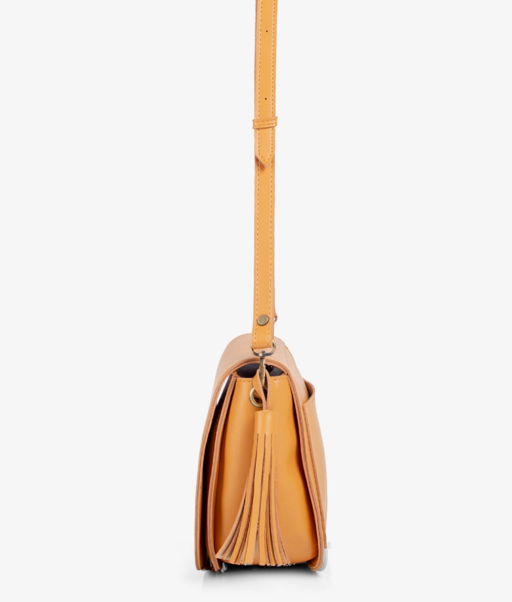 Mustard foldover saddle bag