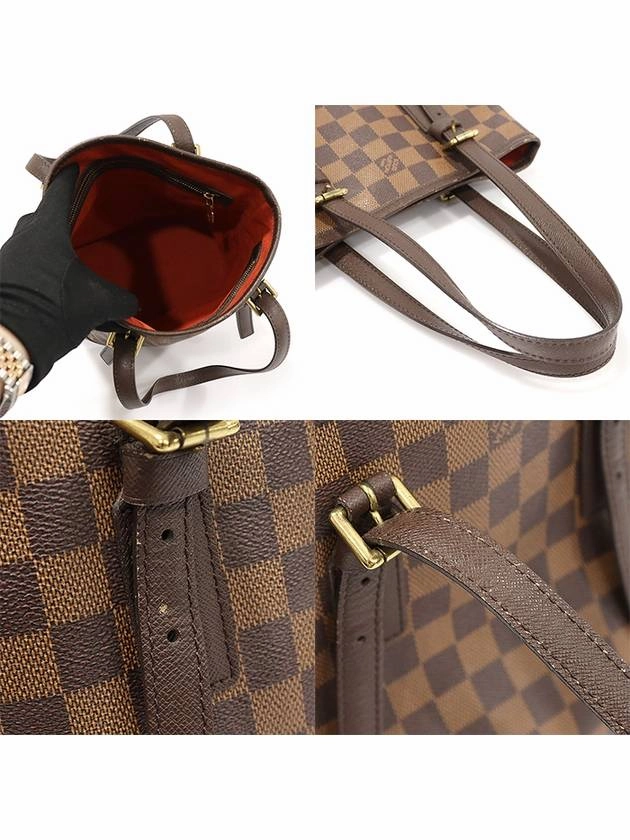 N42240 Damier Eben Canvas MARAIS Bucket Shoulder Bag